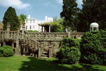 Toward Kingston Pike from the third tier of the terraced garden.